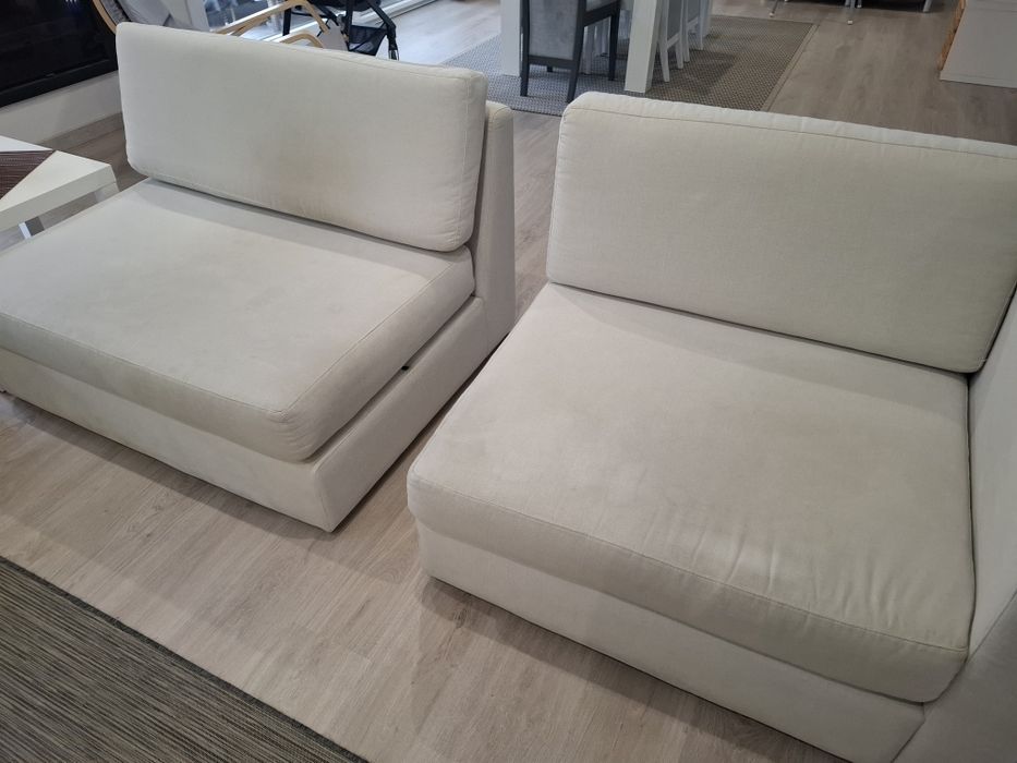 Sofá branco em L 6 pessoas