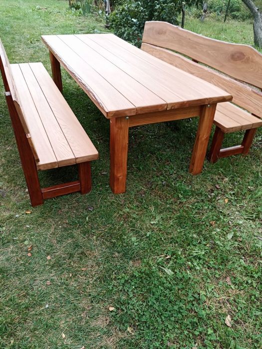 Стіл лавки для саду дерев'яні