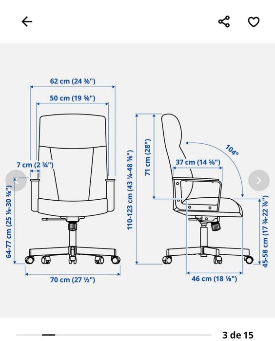 Millberget cadeira giratória IKEA