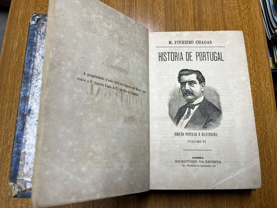 História de Portugal  - Pinheiro Chagas – Volumes 2, 3, 4 e 6