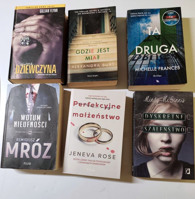 Książki zestaw 6 sztuk kryminał thriller