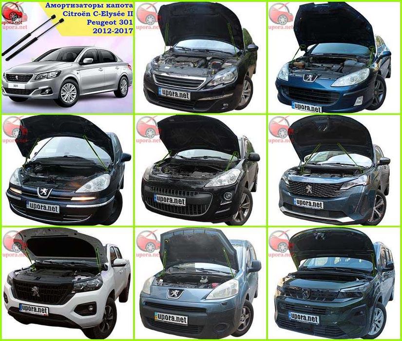 Амортизатор капота Peugeot 301 308 407 807 3008 5008 Landrack Partner