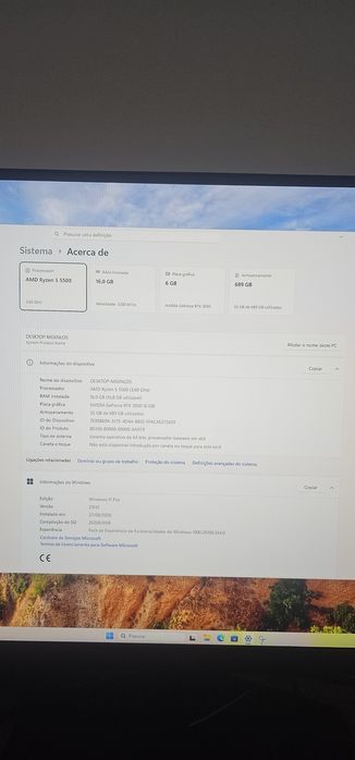 PC Gaming Ryzen 5 5500 + RTX 3050 6gb + 16gb RAM RGB