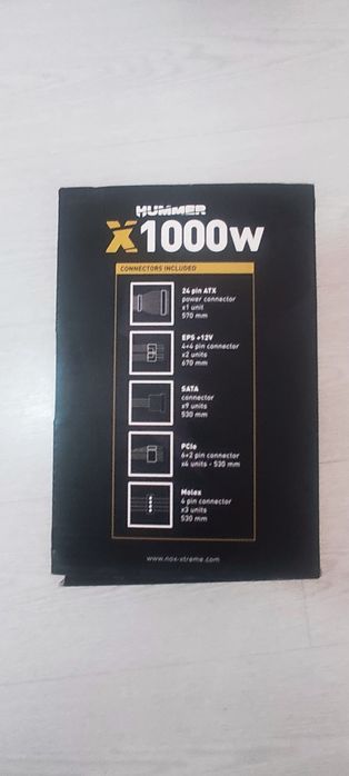 Fonte de alimentação NOX Hummer X 1000W
