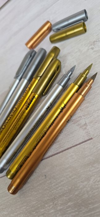 Акрилові маркери браш GuangNa, акриловые маркеры металик, фломастеры