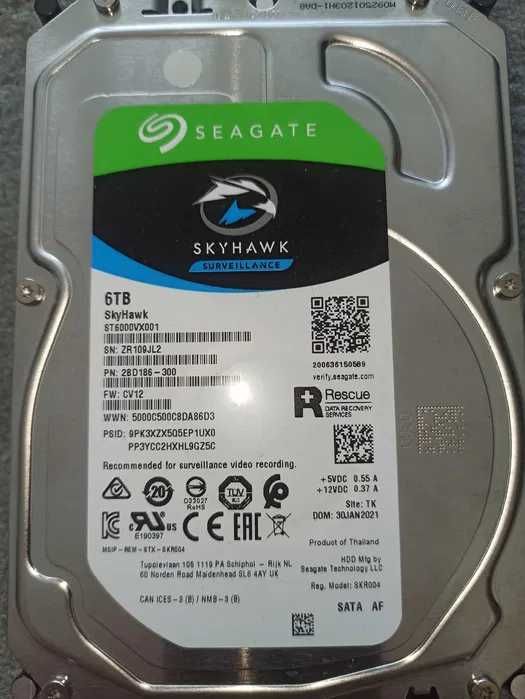 . Dysk Seagate SkyHawk ST6000VX00 6TB SATA III 3,5"