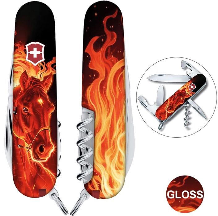 Ніж VICTORINOX Spartan ZODIAC Вогняний Кінь Рік Коня Huntsman Climber