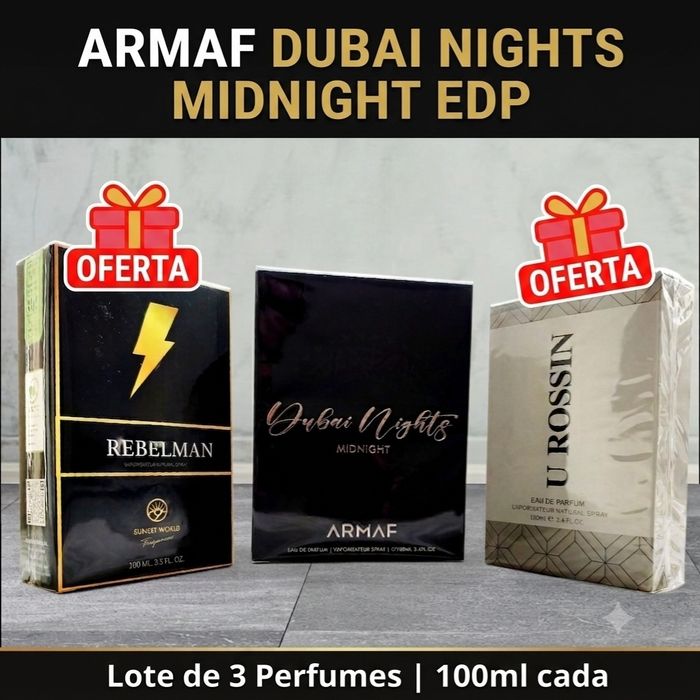 Perfume Árabe Armaf Dubai Nights Midnight EDP 100ml = MYSLF + Oferta de 2 Perfumes