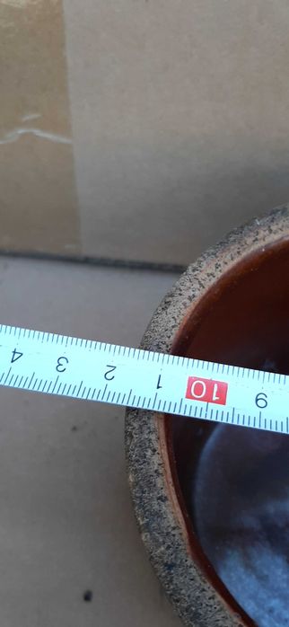 Kubek kamionkowy szkliwiony prl