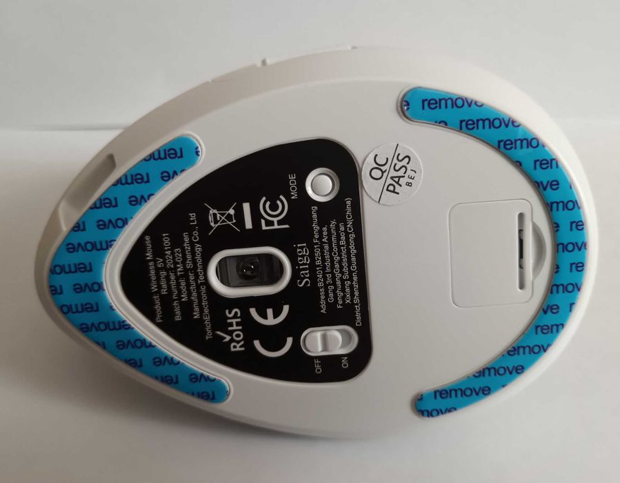 Нова топова вертикальна мишка Saiggi TM-023 White OLED 2.4G/BT/CAB 8000 DPI Bluetooth 5.2 650mAh Type-C ![Ціна включає в себе комісію за OLX Доставку]