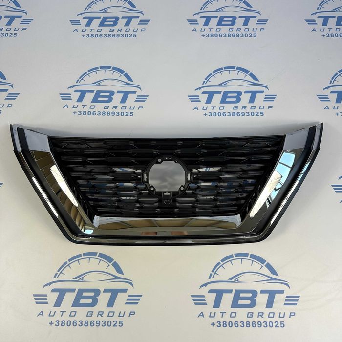 Решітка радіатора верхня в хромі Nissan Rogue X-Trail T33 дорестайл 2021 2022 2023 США 623106RR0A решотка радиатора в хроме Ниссан Рог