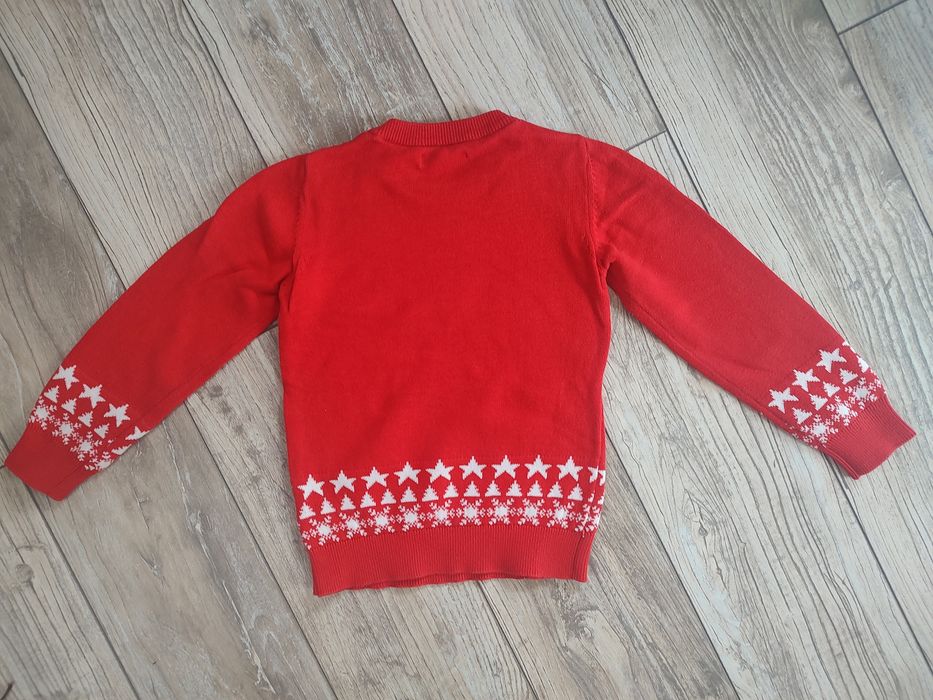 Sweter świąteczny z reniferem chłopięcy r.110 Sinsay