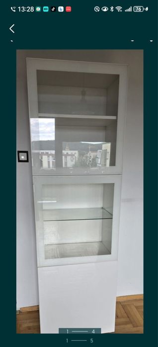 Ikea drzwiczki szklane biale do regalu Besta