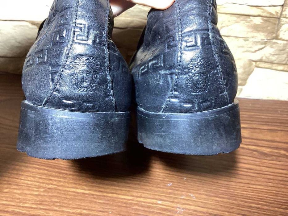 Кожаные лоферы Versace Medusa Greca размер 42