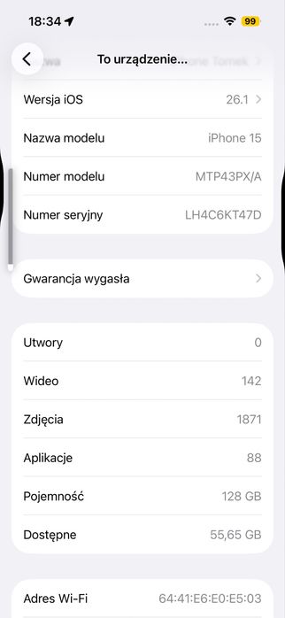 Iphone 15 128 stan bdb