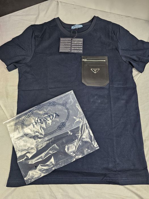 Koszulka męska tshirt Prada kieszonka krótki rękaw premium M-XXXL