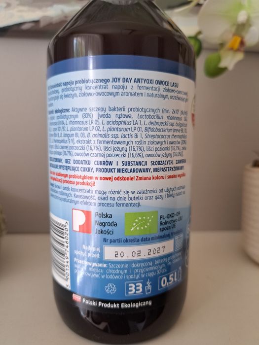 Koncentrat napoju probiotycznego 0,5 l.