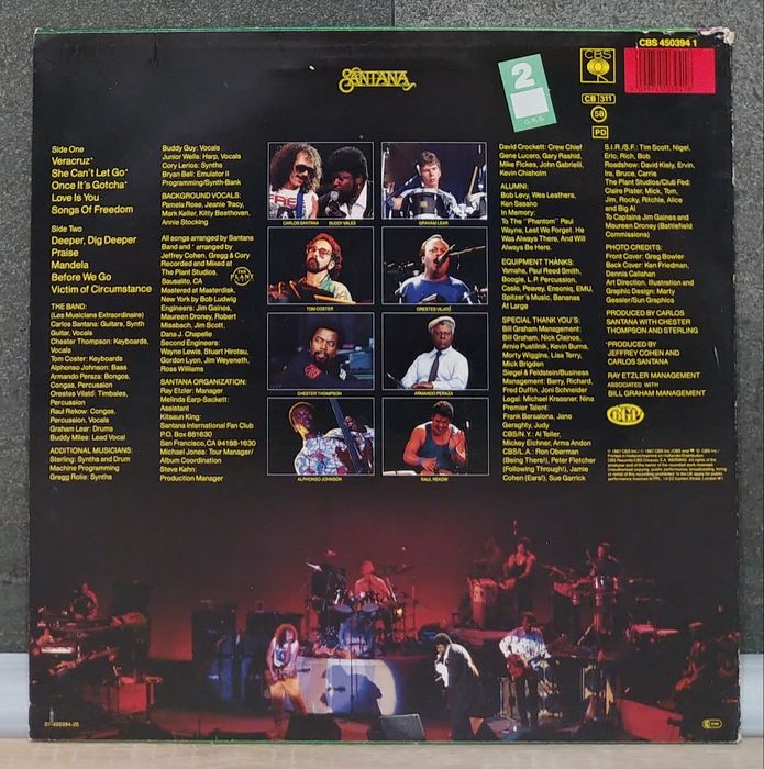 SANTANA - FREEDOM . 1987r. EX. Płyta winylowa.