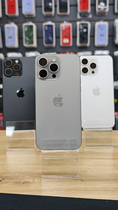 iPhone 15 Pro Max 256GB Natural Titanium e-SIM — Стан 10/10 + Гарантія