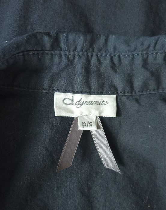 Чорна приталена готична блузка з рюшами | котон | S