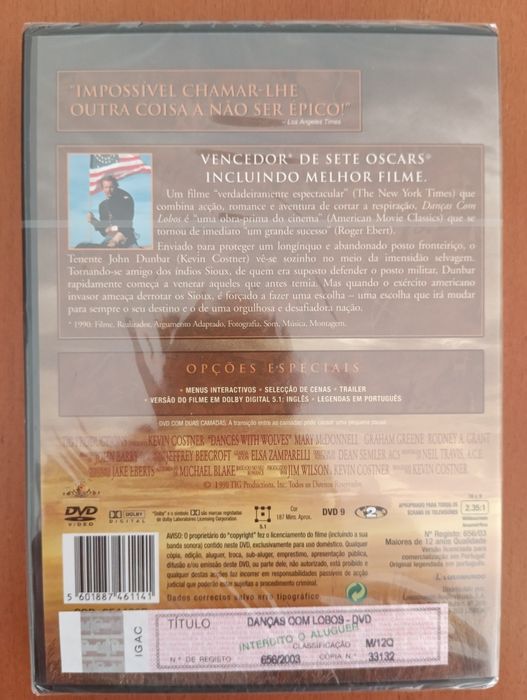 DVD dança com lobos