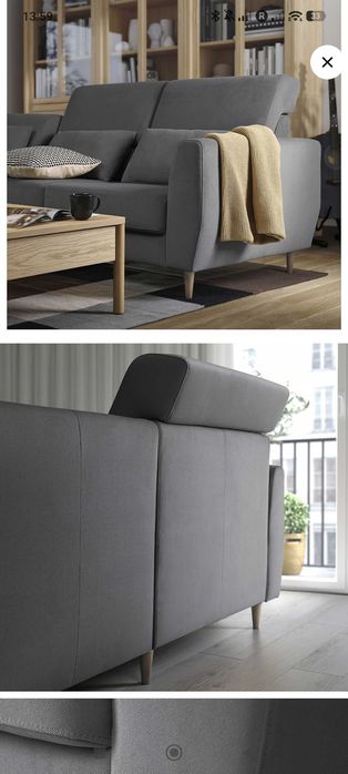 Sofa - IKEA Slatorp 3 seat with chaise - light grey
