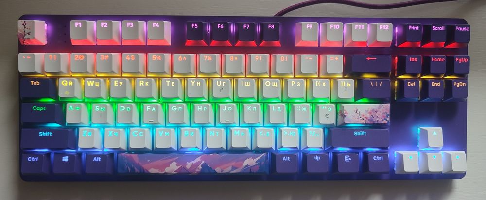 Механічна клавіатура Dark Project One KD87A RGB Violet/White / Повний комплект