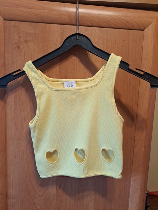 Bluzka  topik.  Kolor  żółty. 8-9lat firma  Zara