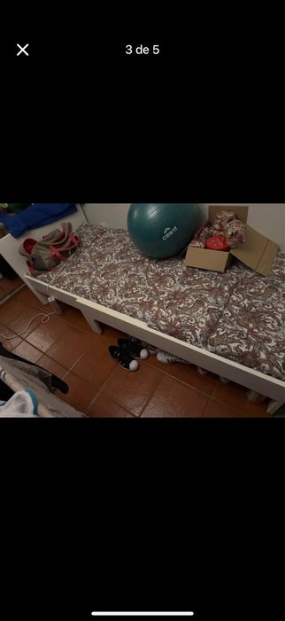 Cama extensivel + colchão + estrado