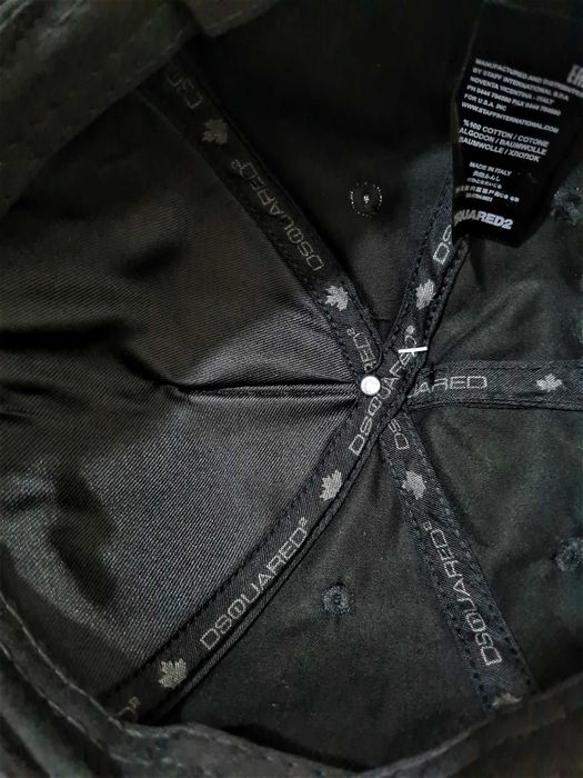 Nowa czarna czapka DSQ D2 Dsquared FULL CAP okazja tanio