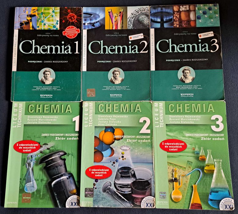 Podręczniki Chemia operon 1-3+Zbiór zadań Chemia operon 1-3