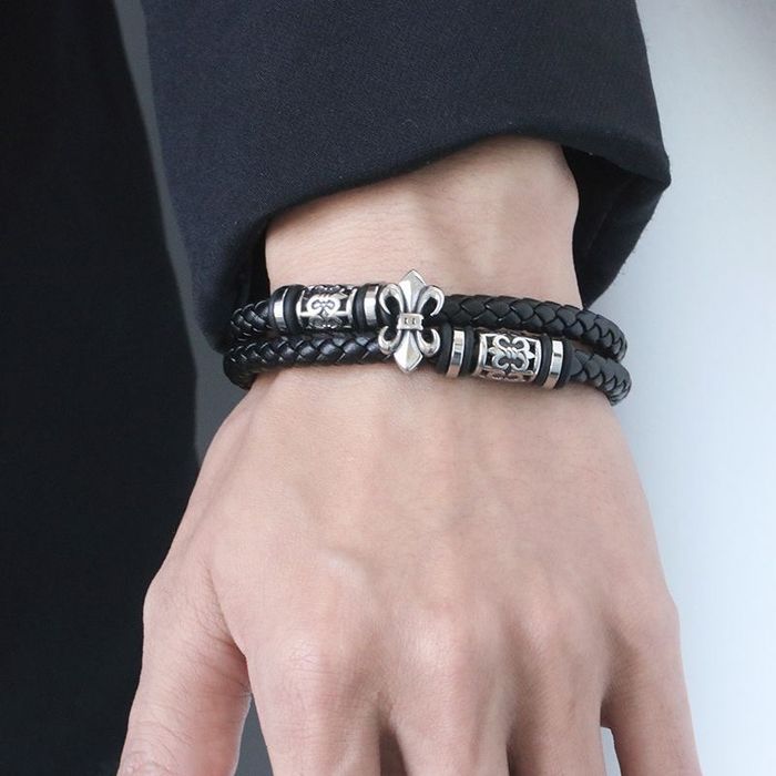 Браслет кожаный Chrome Hearts Хром Хартс