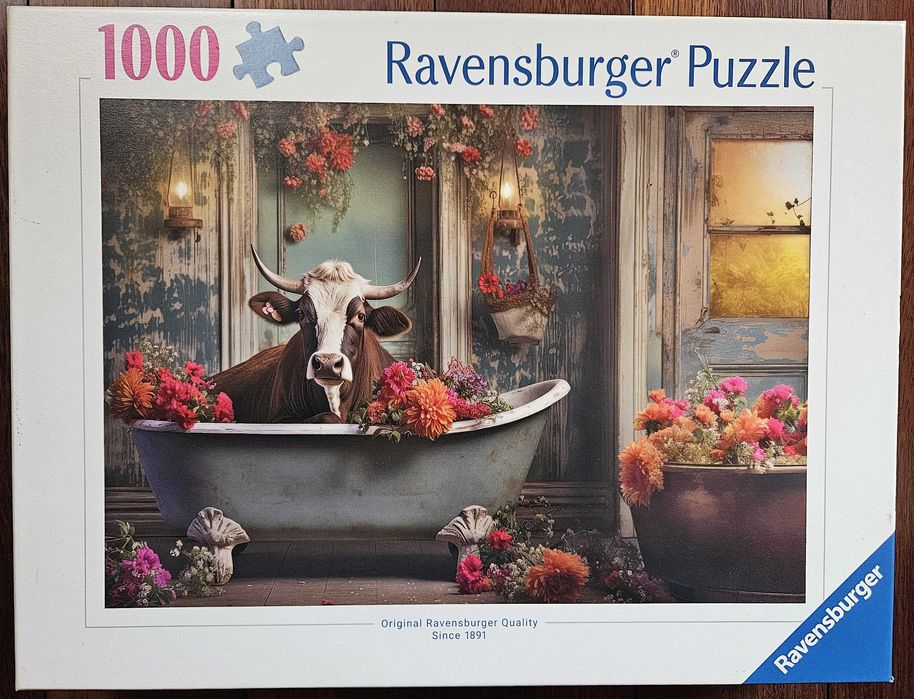Puzzle Ravensburger 'Krowa w kąpieli' 1000 el.