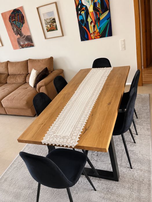Mesa madeira com cadeiras 200x 095