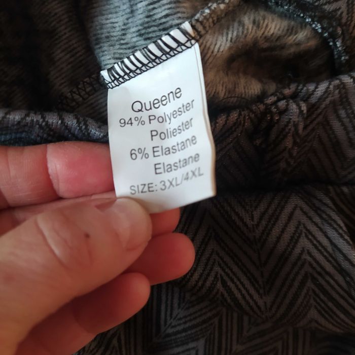 Spodnie szare na gumce legginsy 40 ocieplane