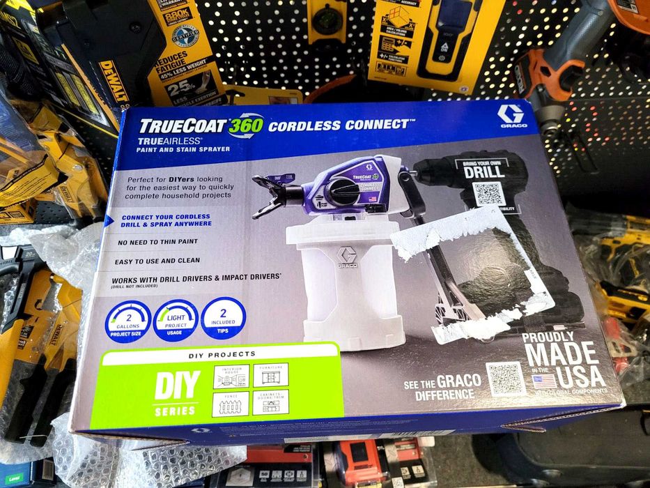 Безповітряний розпилювач фарби на  шурупокрут TrueCoat360 Graco 26D360