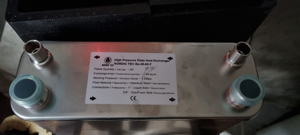 Wymiennik ciepła płytowy  gaz - Woda