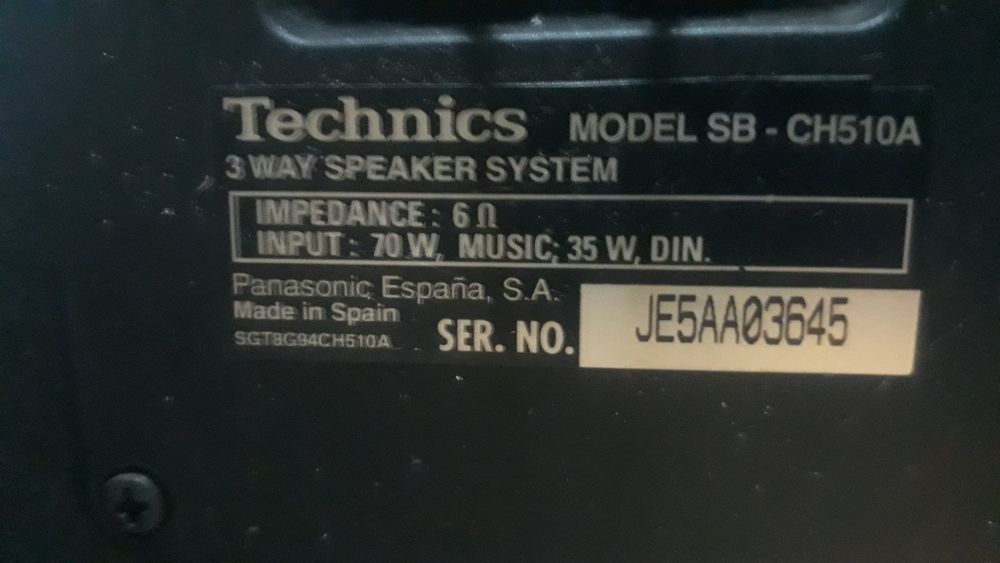 Wieża Segmentowa Technics SE-CH510 Kolumny + Pilot
