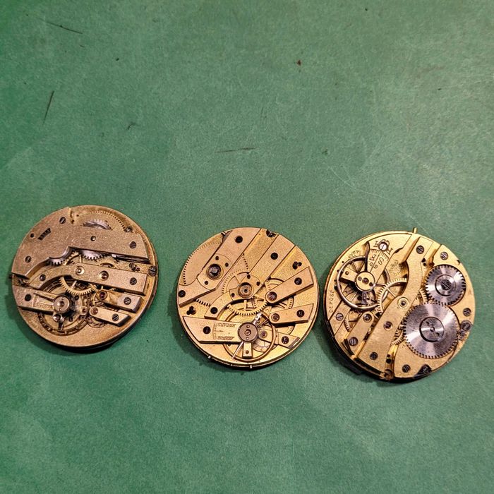 3x mechanizmy do zegarkow kieszonkowych -sprawne