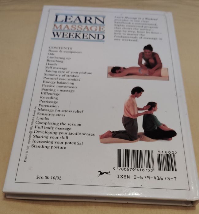 Livro Learn Massage Weekend Novo
