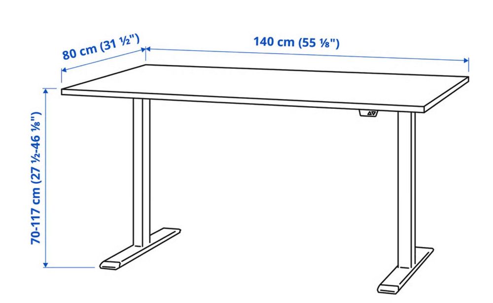 Secretária elevátória elétrica IKEA modelo RODULF