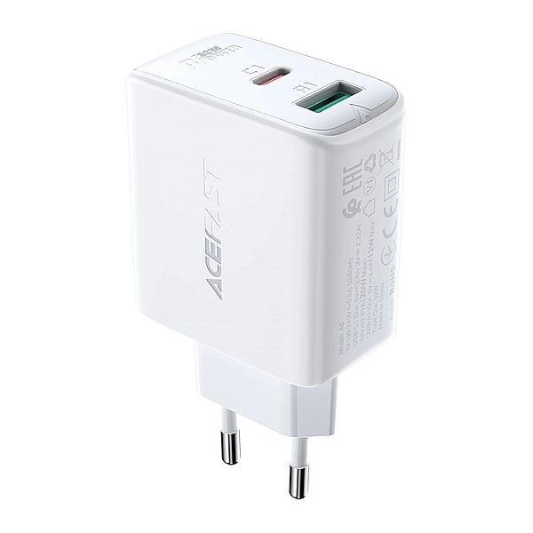 Acefast ładowarka sieciowa USB Typ C / USB 32W, PPS, PD, QC 3.0, AFC,
