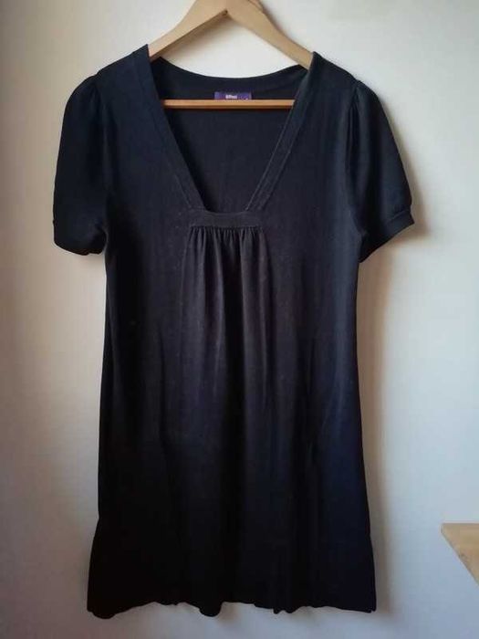 Vestido preto de manga curta - Tiffosi