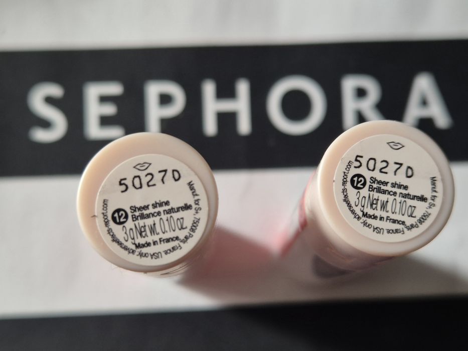 2 nowe pomadki! SEPHORA Sheer Shine szminki 2 x 3g kol. 12 BRILLIANT BERRY