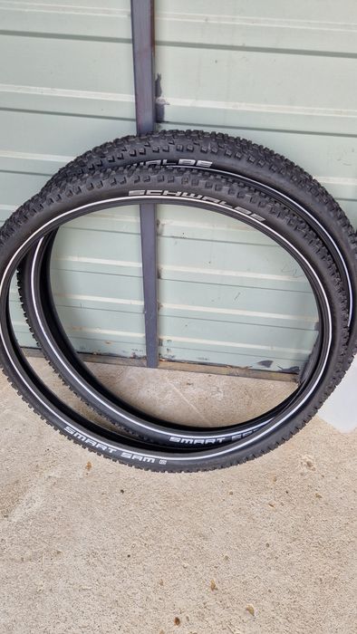 Komplet nowe opony Schwalbe Smart Sam 29x2.25 z paskiem odbalskowym mtb