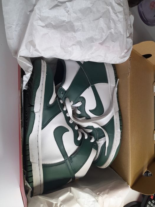 Oryginalne Nike dunk high zielone buty okazja