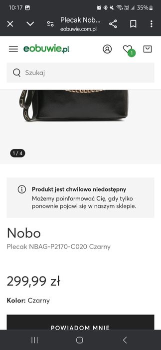 Czarny plecak Nobo