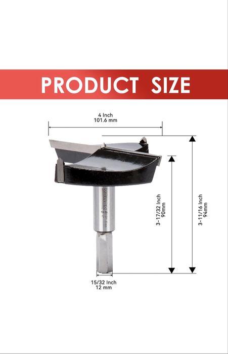 Broca 100mm (101,6mm) pvc, plastico, madeira, contraplacado, flutuante