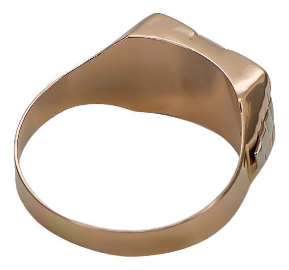 Złoty sygnet męski 14k z czerwonego złota csc005rw Onyks Gdańsk