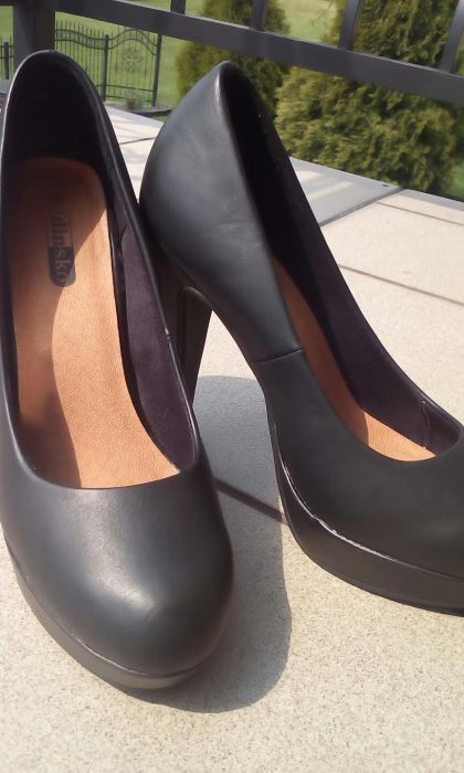 Czarne szpilki, buty na obcasie r.36